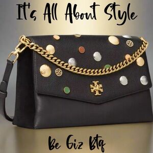 Tory Burch Authentic Kira Mixed Materials Embellished Unique Bag Limited Edition